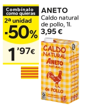 2ª unidad -50% en los productos señalizados