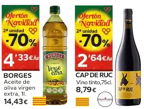 2ª unidad -70% en los productos señalizados