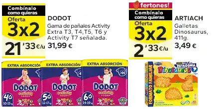 Oferta 3x2 en los productos señalizados