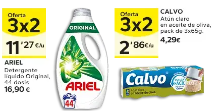 Oferta 3x2 en los productos señalizados