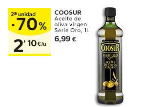 2ª unidad -70% en los productos señalizados