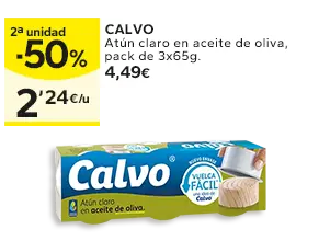 2ª unidad -50% en los productos señalizados