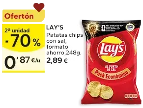 2ª unidad -70% en los productos señalizados
