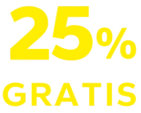 25% de tu compra gratis