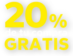 20% de tu compra gratis
