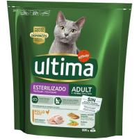 Aliment de pollastre gat adult esterilitzat ULTIMA, paquet 800 g