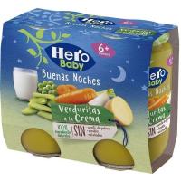 Potet de verdura amb pasta HERO Bona nit, pack 2x190 g