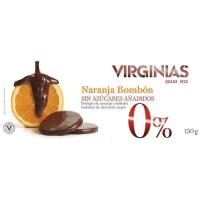 Turrón de naranja-bombón sin azúcar VIRGINIAS, caja 150 g