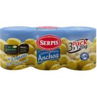 Olives farcides més lleugeres SERPIS, pack 3x150 g
