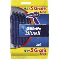Maquineta d`un sol ús GILLETTE Blue II Fixa, pack 15+5 ud