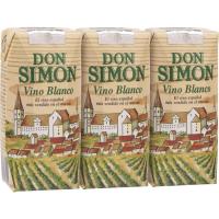 Vi blanc DON SIMON, pack 3x187 ml