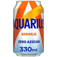 Beguda isotònica de taronja sense sucre AQUARIUS, llauna 33 cl