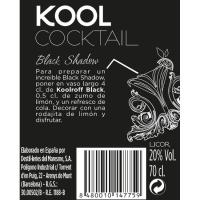 Licor de vodka KOOLROFF, ampolla 70 cl