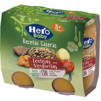 Llenties amb verdures HERO Recepta Casolana, pack 2x190 g