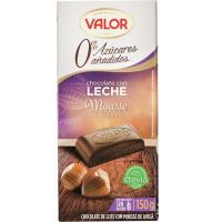 Xocolata Mousse sense sucre amb avellanes VALOR, tauleta 150 g