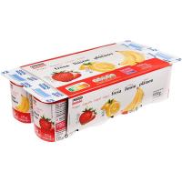 Yogur de sabores en pack: fresa, limón y plátano