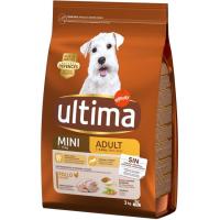 Aliment de pollastre per a gos mini adult ULTIMA, sac 3 kg