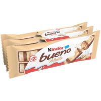 Barreta de xocolate blanc KINDER BUENO, pack 3x39 g