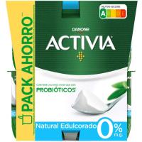Activia 0% natural edulcorat DANONE, pack 8x120 g