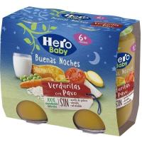 Potet de verdures amb gall dindi HERO Bona nit, pack 2x190 g