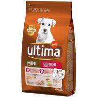 Aliment per a gos mini sènior +7 anys ULTIMA, sac 1,5 kg