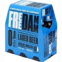 Cervesa sense alcohol FREE DAMM, pack 6x25 cl