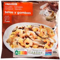 Salteado de setas-gambas EROSKI, bolsa 450 g