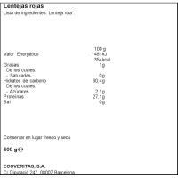 Llenties vermelles VERITAS, paquet 500 g