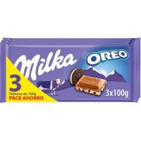 Xocolata amb oreo MILKA, pack 3x100 g
