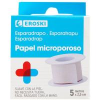 Esparadrap microporós EROSKI, pack 1 u