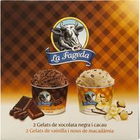 Gelats vainilla-xocolata LA FAGEDA, pack 4x125 ml