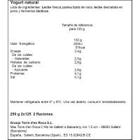 Iogurt natural LA TORRE, pack 2x125 g