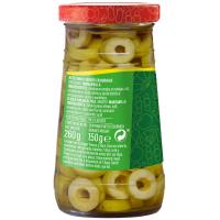 Olives verdes en rodanxes SERPIS, flascó 150 g