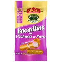 Bocaditos de pechuga de pavo ARGAL, bandeja 50 g