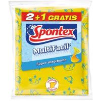 Baieta groga multifàcil SPONTEX, pack 2+1 u