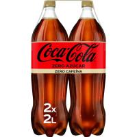 Refresc de cola sense cafeïna COCA COLA Zero, pack 2x2 litres