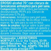 Alcohol 70º EROSKI, pot 250 ml