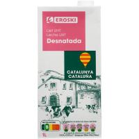 Llet desnatada de Catalunya EROSKI, brik 1 litre