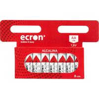 Pila alcalina LR06 (AA) ECRON, pack 8 u
