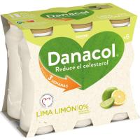 Danacol para beber sabor lima-limón DANONE, pack 6x100 g