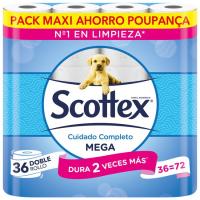 Paper higiènic SCOTTEX MEGA, paquet 36 rotllos