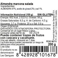 Almendra marcona salada LES GARRIGUES, bolsa 200 g