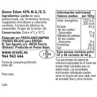 Queso Bola Edam EROSKI, al corte, compra mínima 250 g