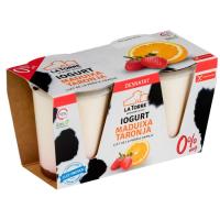 Yogur desnatado fresa naranja LA TORRE, pack 2x125 g