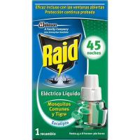 Insecticida eléctrico líquido eucalipto RAID, recambio 1 ud