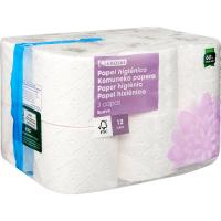 Paper higiènic 3 capes EROSKI, paquet 12 rotllos