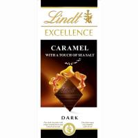 Xocolata negra amb caramel-surt LINDT Excellence, tauleta 100 g