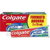 Dentifrici triple acció COLGATE, pack 2x75 ml