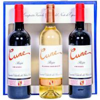 Vino Tinto Crianza D.O.C. Rioja CUNE, pack 2x75 cl + Blanco