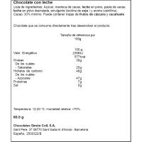 Lápices de chocolate SIMON COLL, pack 3x60 uds